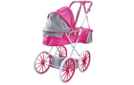 Doll Stroller Metal Bag Big Wheels Pink