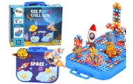 Suitcase Set DIY Puzzle Blocks Space Screwdriver 228 pieces.
