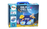 Suitcase Set DIY Puzzle Blocks Space Screwdriver 228 pieces.