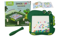 Tablica Magnetyczna Edukacyjna Dinozaur Pad Układanka Zielona Koraliki