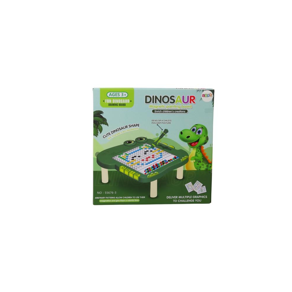 Tablica Magnetyczna Edukacyjna Dinozaur Pad Układanka Zielona Koraliki