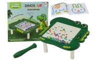 Mokomoji magnetinė lenta su dinozaurais Dėlionės prie stalo Žalia