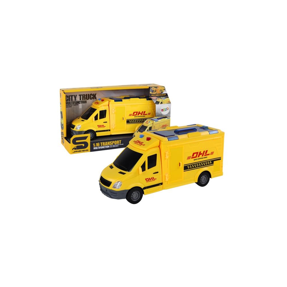 Pristatymo furgonas 1:16 durys Žibintai Garsas Geltonas-Žaislai, Auto ir transporto žaislai, Mašinos-e-vaikas