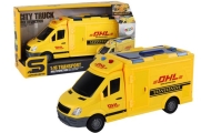 Auto Dostawcze 1:16 Napęd Frykcyjny Otwierane Drzwi Światła Dźwięki Żółte