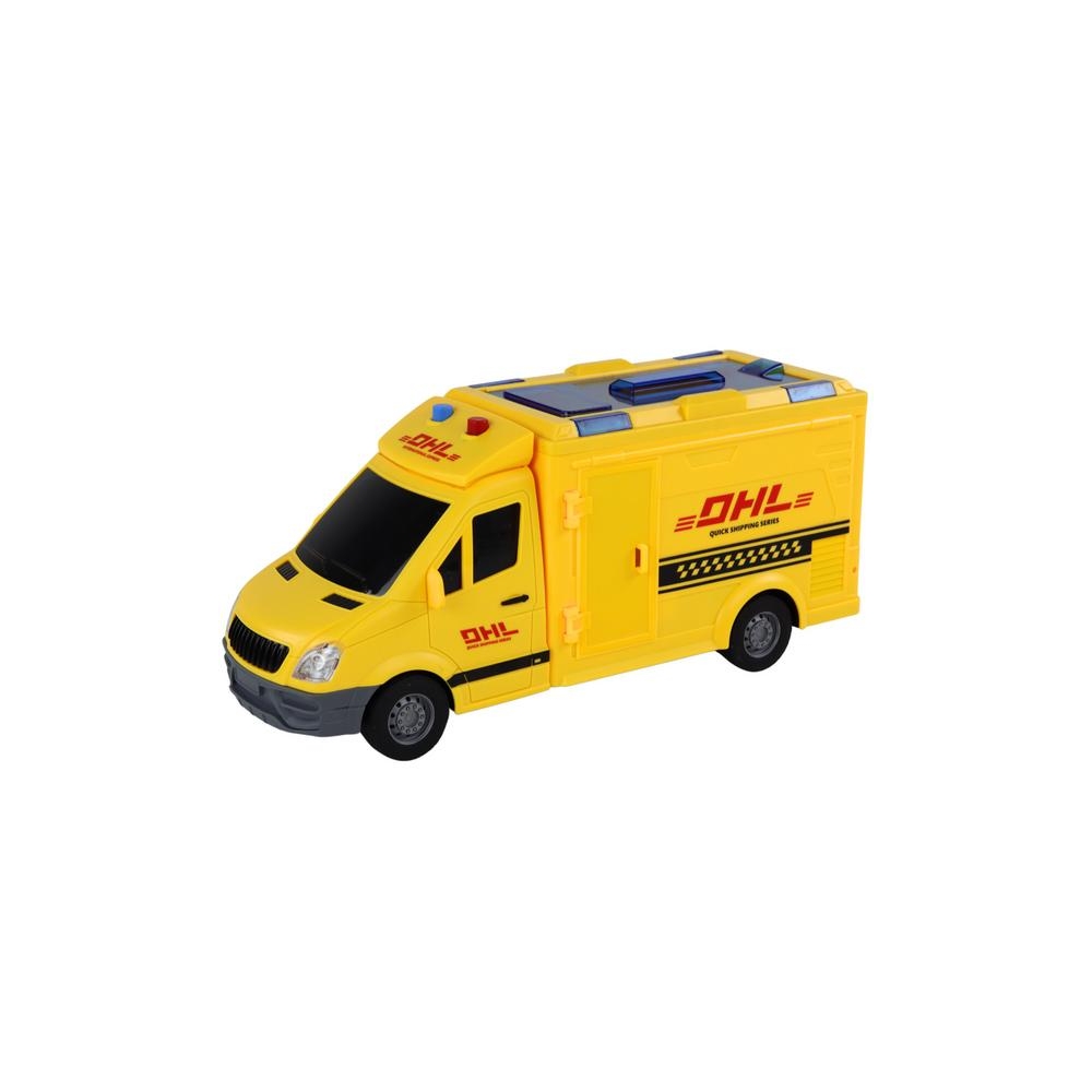 Pristatymo furgonas 1:16 durys Žibintai Garsas Geltonas-Žaislai, Auto ir transporto žaislai, Mašinos-e-vaikas