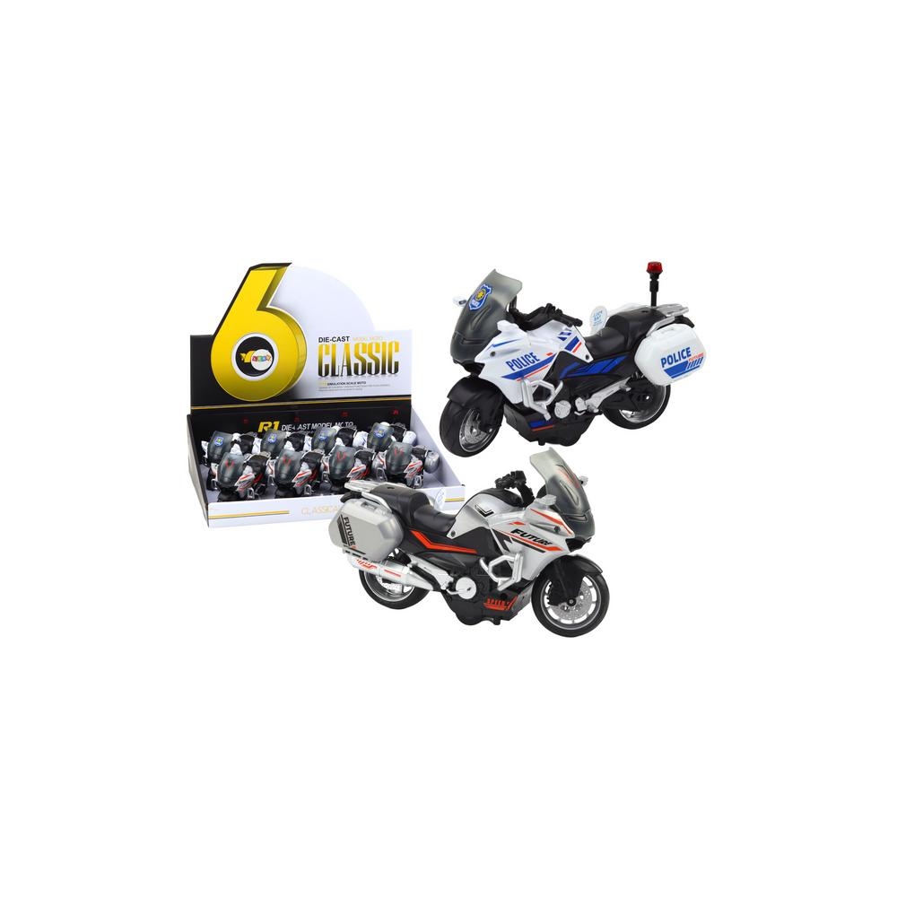 Frikciniu varikliu varomas policijos sportinis motociklas, mastelio 1:10