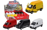 Delivery Car 1:32 Lights Sounds Red Black Yellow White