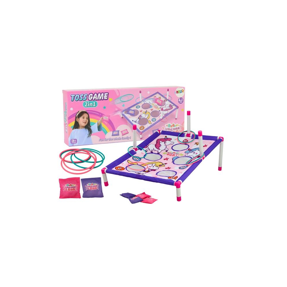 Vikrumo žaidimas Hoop Sack Toss 2in1 Unicorn lenta-Žaislai, Lauko žaislai, Lauko žaidimai ir sporto prekės, Žaidimai, sporto pre