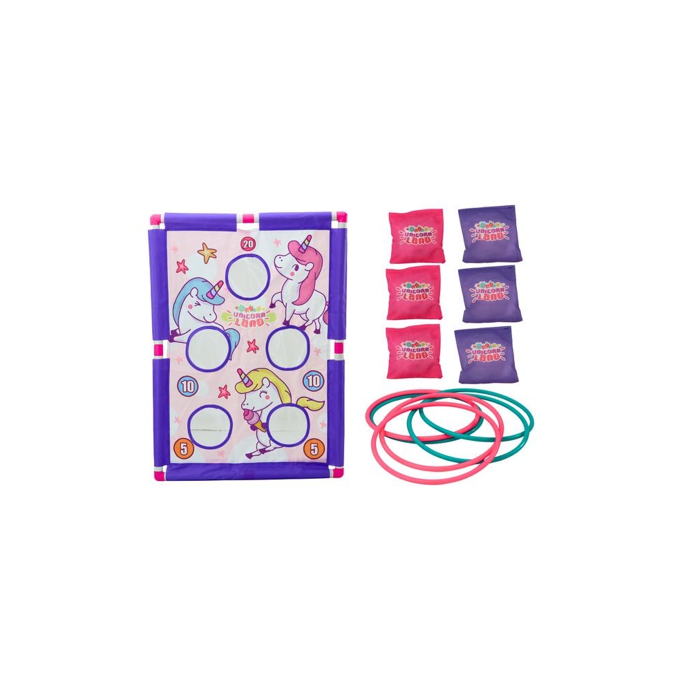 Vikrumo žaidimas Hoop Sack Toss 2in1 Unicorn lenta-Žaislai, Lauko žaislai, Lauko žaidimai ir sporto prekės, Žaidimai, sporto pre
