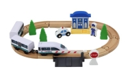 Wooden Railway Track Train Train Tracks Accessories Bridge Police 3.2m