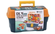 Klocki Puzzle Konstrukcyjne 3D W Skrzynce DIY Rozkręcanie Wiertarka