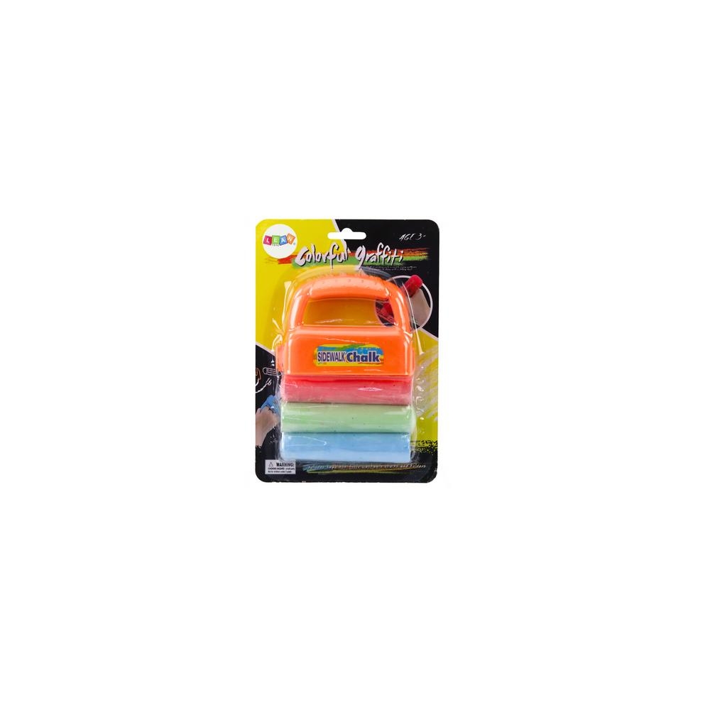 Kreidelių rinkinys su rankena Thick Sidewalk Chalk Orange 3 vnt