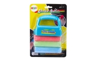 Kreidos rinkinys su rankena Thick Sidewalk Chalk Blue 3 vnt