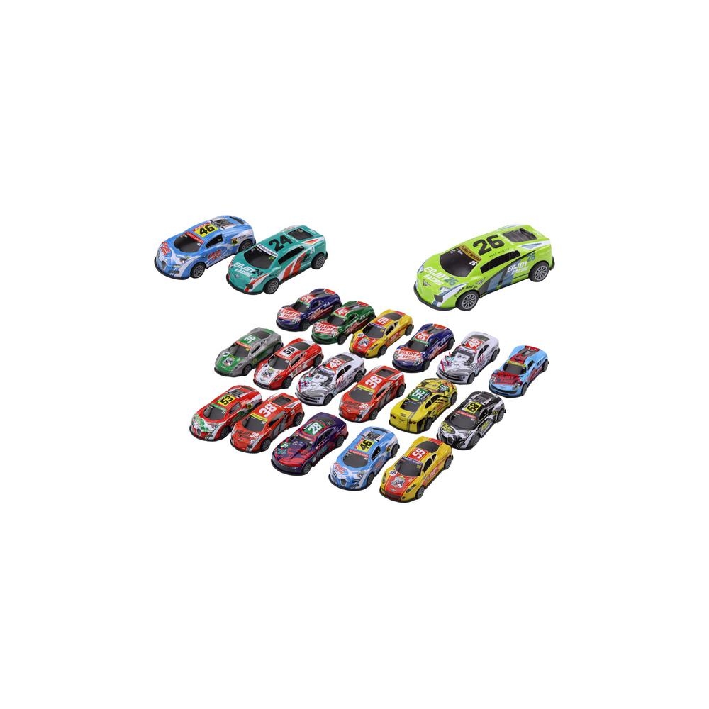 Žaislinių sportinių automobilių rinkinys 1:64, 20 dalių