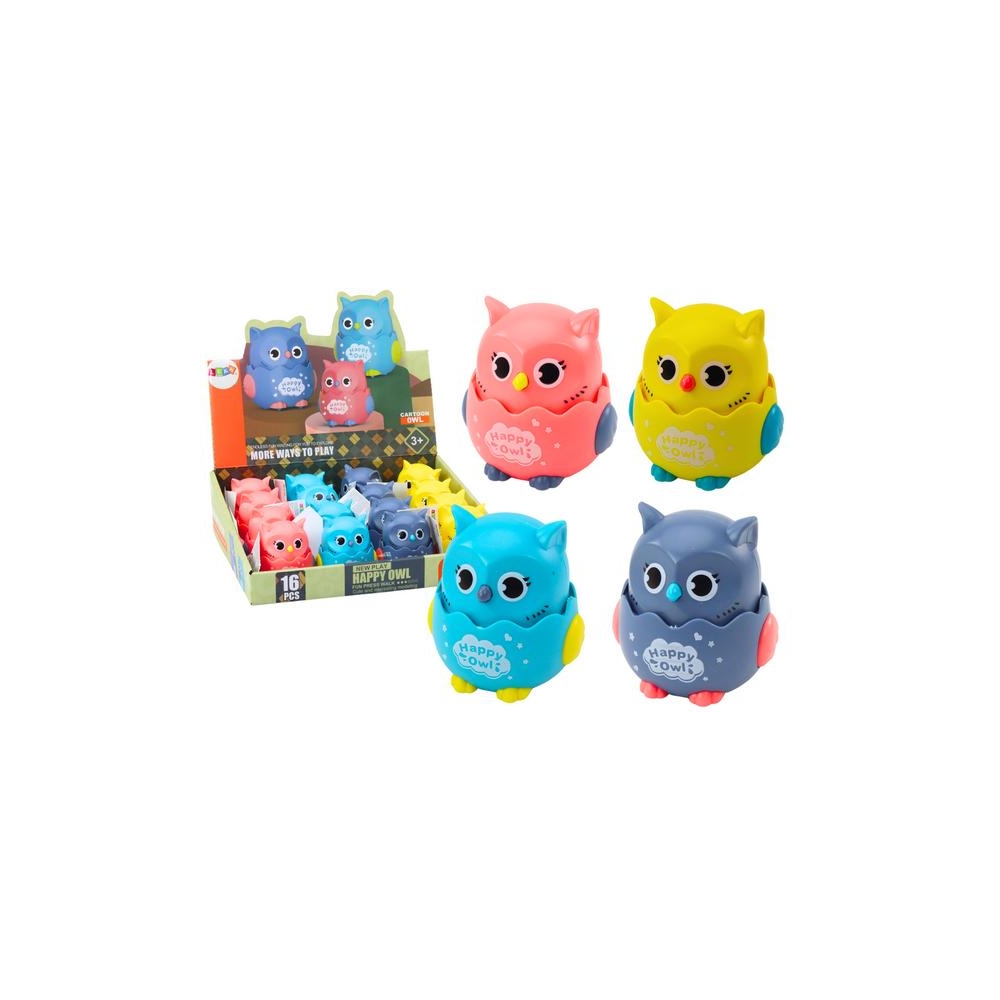 Little Cheerful Owl Friction Drive 4 Colors