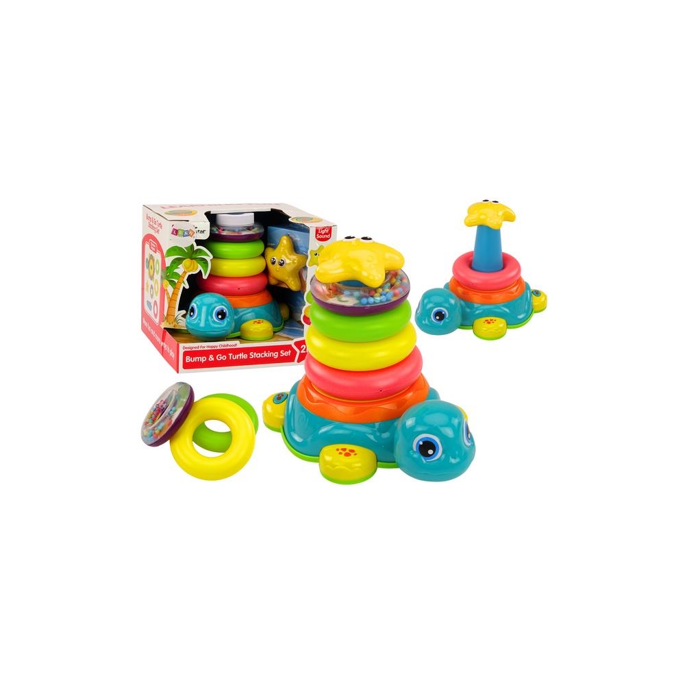Pyramid Riding Turtle 2in1 Dėlionė Ratai Šviesos Garsai