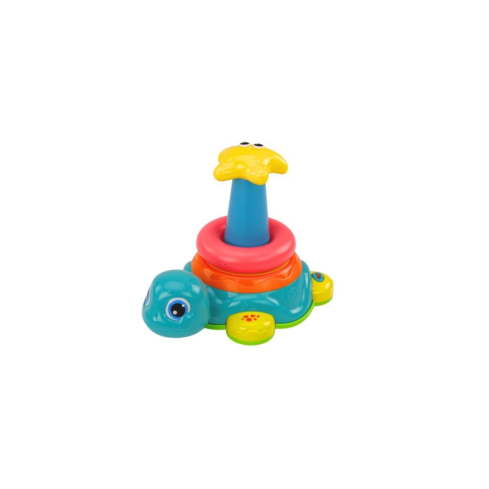 Pyramid Riding Turtle 2in1 Dėlionė Ratai Šviesos Garsai