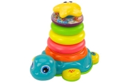 Pyramid Riding Turtle 2in1 Puzzle Wheels Lights Sounds