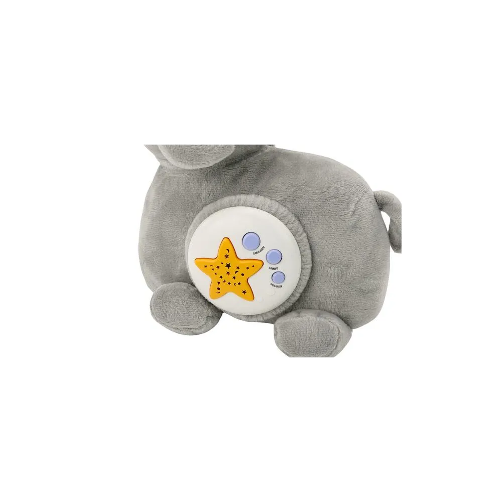 Pliušinis dramblys Projektorius Grey Hugs Stars Melodies-Miegui, Migdukai ir karuselės, Miego žaislai-e-vaikas
