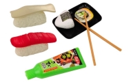 Sushi žaislų rinkinys krevečių aksesuarai vaikams 24 vnt.