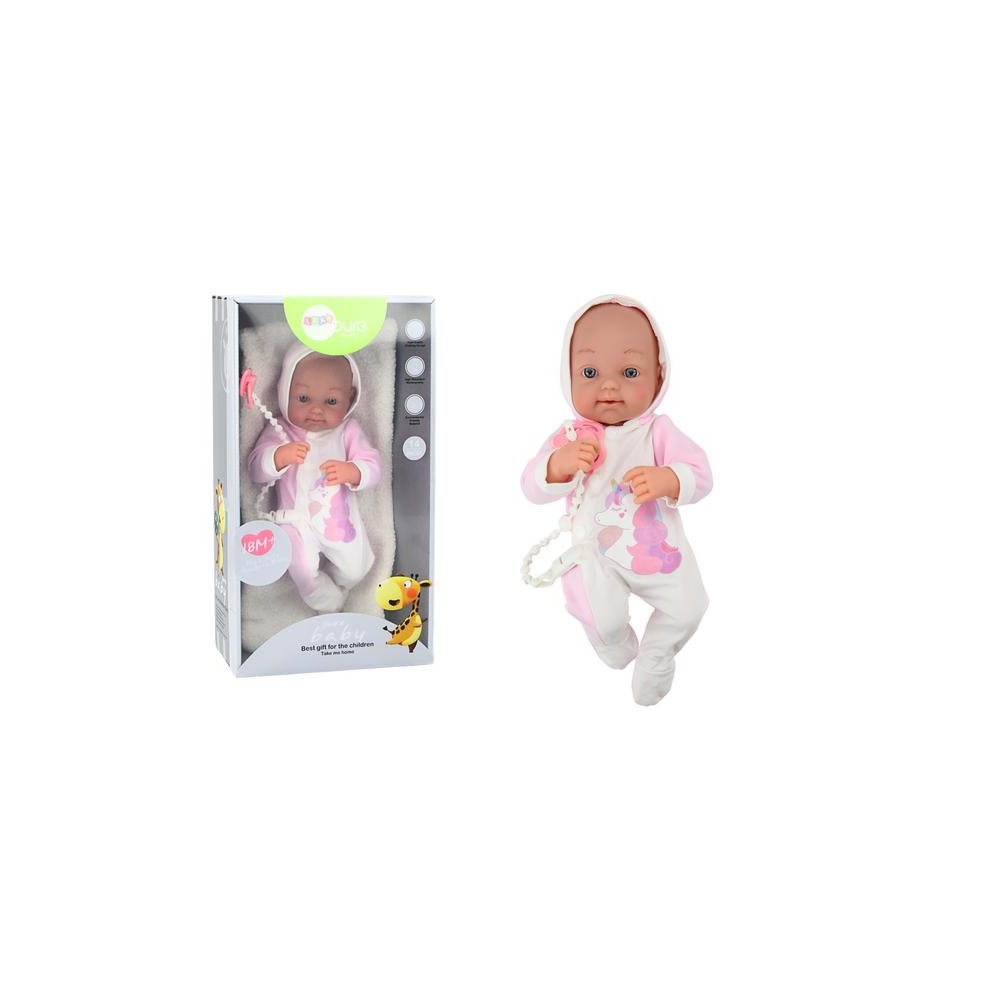 Baby Doll With Pacifier Unicorn Bodysuit Pink Blanket Accessories 35 cm