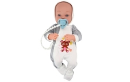 Kūdikių lėlė su čiulptuku, antklode, kostiumėliu, aksesuarų rinkinys 35 cm