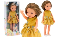 Doll Yellow Dress Brown Hair Large Doll 33cm