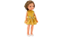 Doll Yellow Dress Brown Hair Large Doll 33cm