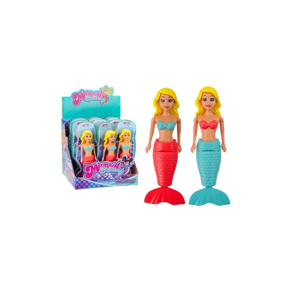 Maudymosi undinė plaukikė Turquoise Pink Doll MIX 1vnt