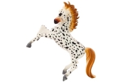 Horse Figurine White Horse with Polka Dots Standing Stable Farm Cute Horse