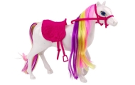 Horse Figurine White Horse Grooming Saddle Stable Farm Cute Horse