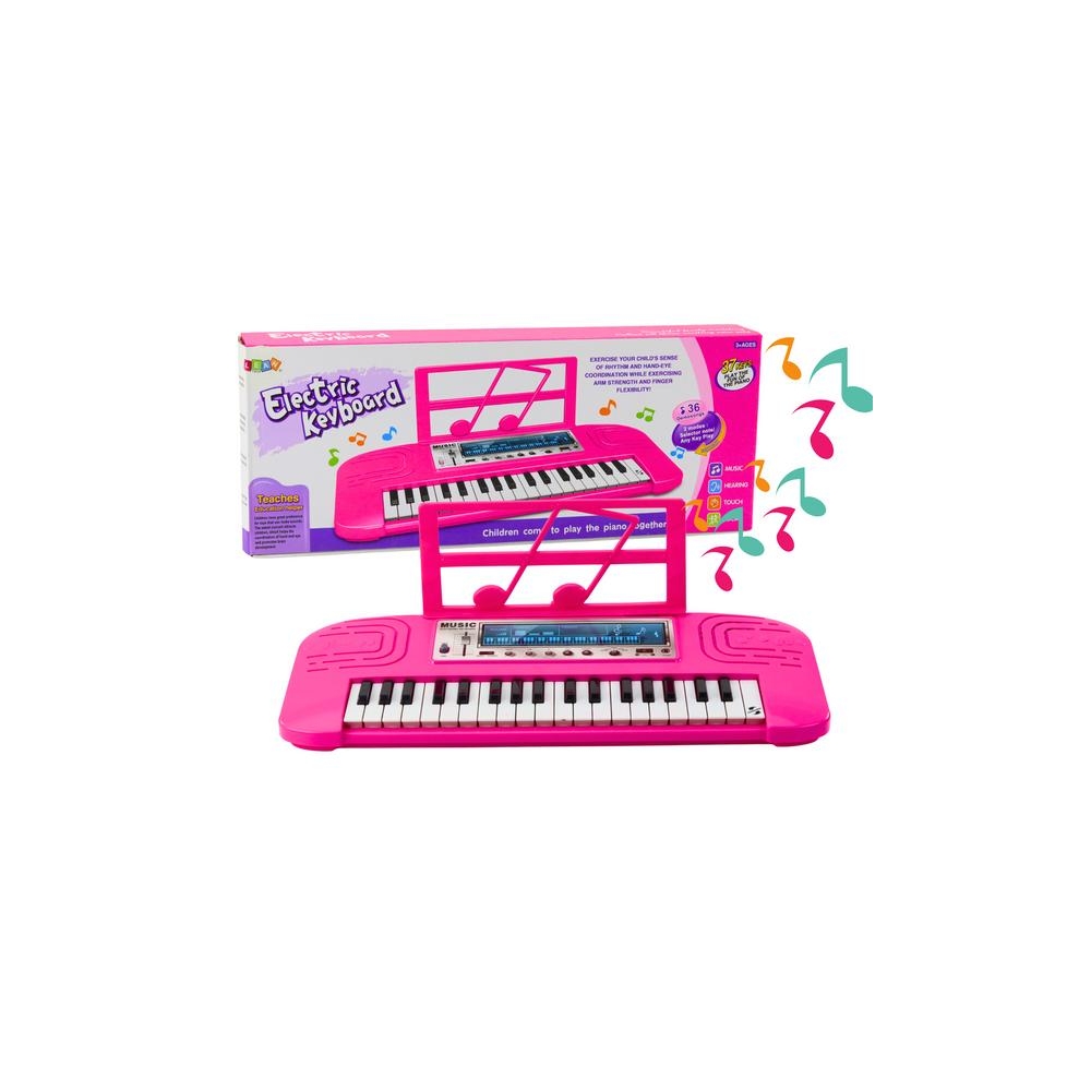 Vaikiškas elektrinis pianinas 36 melodijos, rožinis-Žaislai, Muzikiniai-e-vaikas