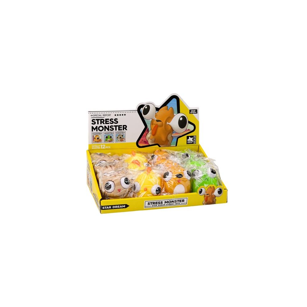 Antistresinis žaislas Happy Monster Sensory squish MIX