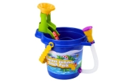 Sand Bucket Set with Shower, Spatula, Rake, Molds, Dinosaurs