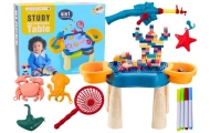 Multifunctional Table 4in1 Blocks Fishing Drawing Blue