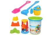 Sand Toy Set, Bucket, Grinder, Watering Can, Colorful Molds
