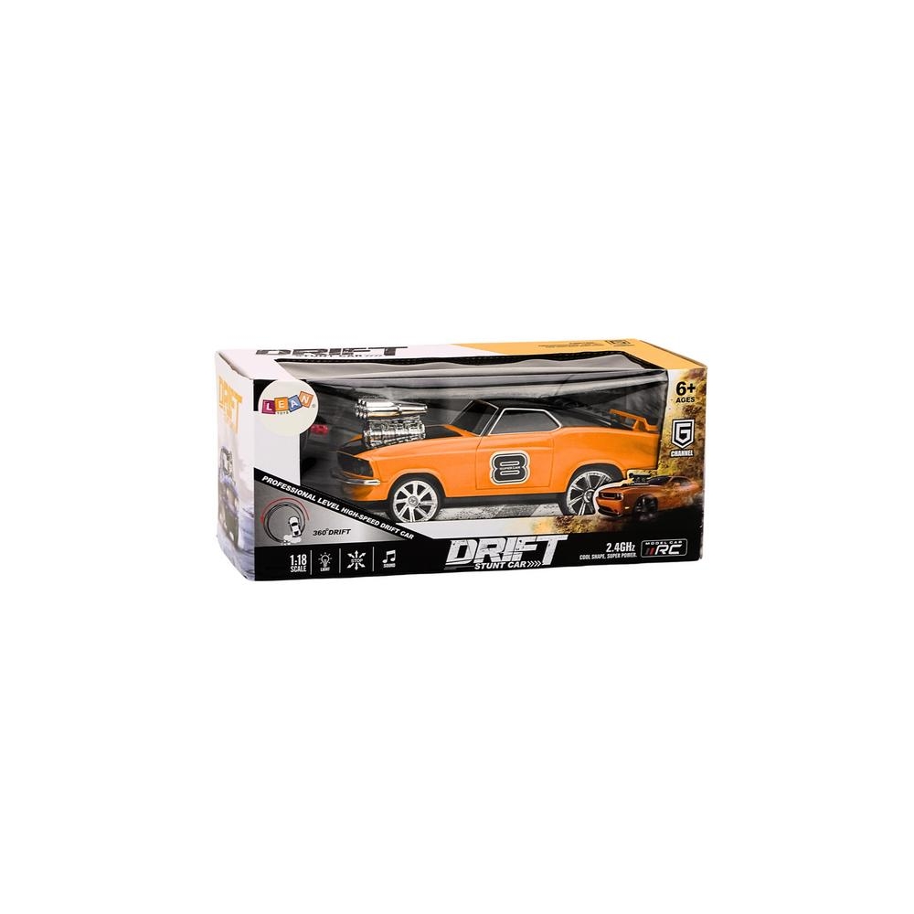 Nuotolinio valdymo automobilis 1:18 Driftas 360 Žibintai Garsai Oranžinė