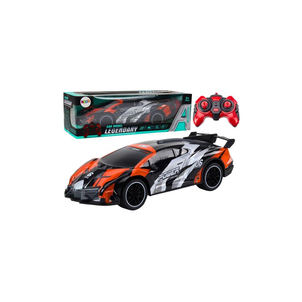 Remote Controlled Sports Car RC 1:10 Orange Speed ​​up to 25 km/h