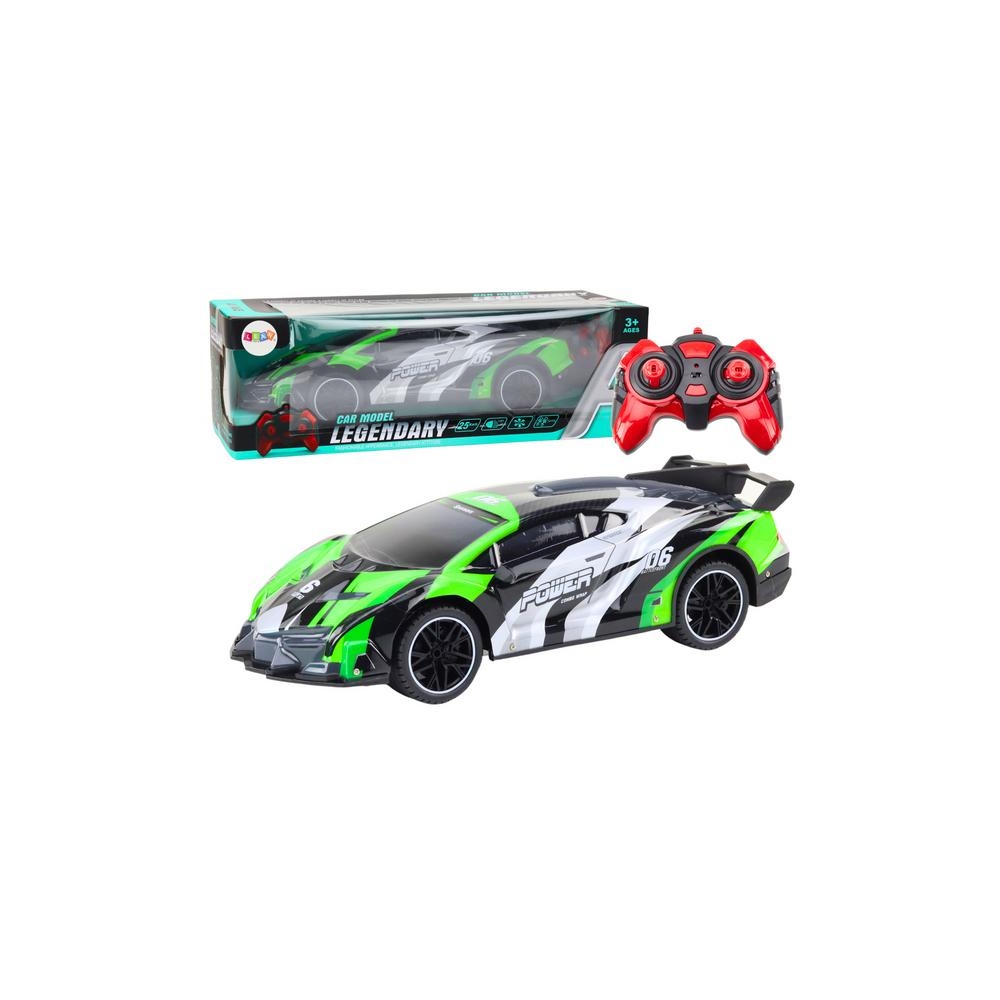RC sportinis automobilis 1:10 25km/h Šviesos žalias