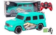 Nuotoliniu būdu valdomas RC automobilis su dinozauru 1:10, Žalias
