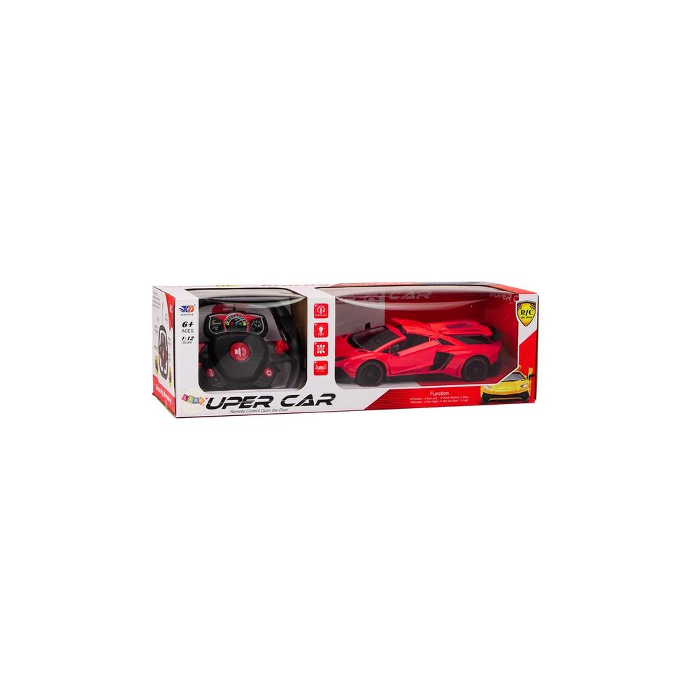 RC sportinis automobilis 1:12 Atidaromos durys Raudona