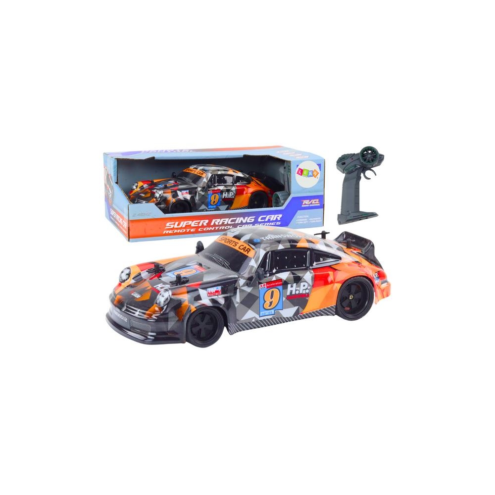 Nuotoliniu būdu valdomas RC automobilis 1:18 Guminiai ratai Drift Orange-Žaislai, Auto ir transporto žaislai, Valdomos radijo ba