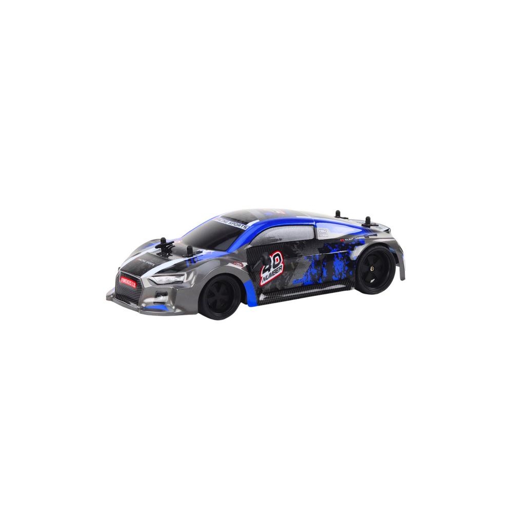 RC nuotolinio valdymo automobilis 1:18 Guminiai ratai Driftas mėlynas
