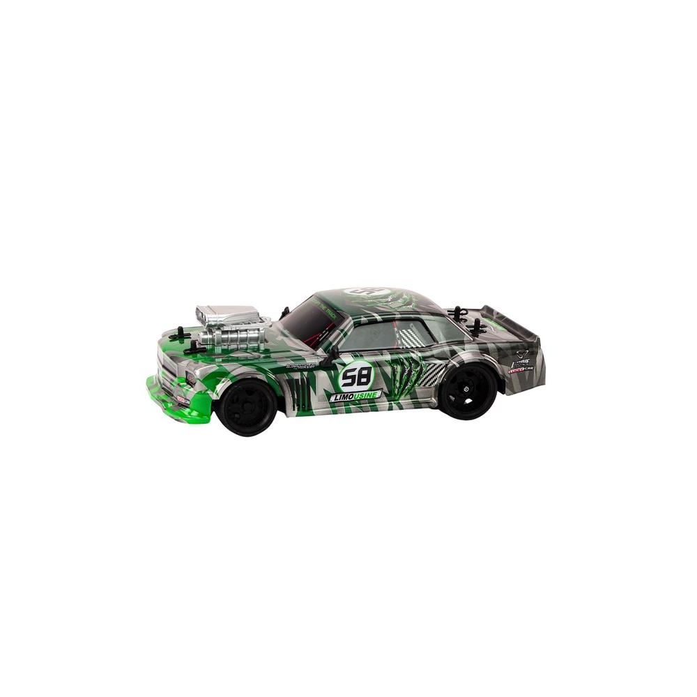 RC nuotolinio valdymo automobilis 1:16 Driftas Guminiai ratai Žalia