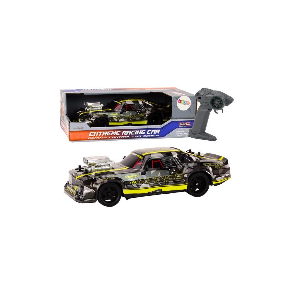 RC nuotolinio valdymo automobilis 1:16 Guminiai ratai Drift Black