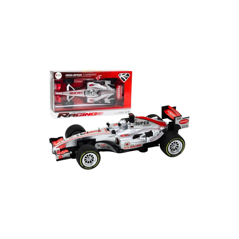 Racer Sports Car With 1:9 Drive Silver Sounds