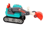 Cartoon Crawler Excavator For Turning DIY Turquoise