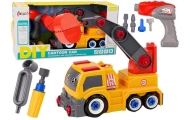 Cartoon Truck With Crane To Dismantle DIY Orange