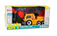 Cartoon Truck With Crane To Dismantle DIY Orange