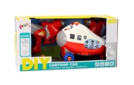 Cartoon Airplane Twisting Wings DIY Red